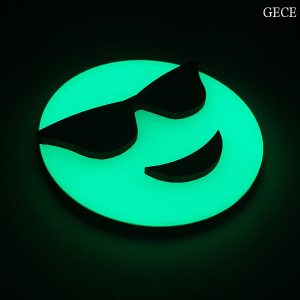 Fosforlu Emoji Gözlüklü ( 6,5 cm )