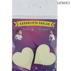 Fosforlu Kalp 2-li ( 6,5 cm )