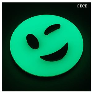 Fosforlu Emoji Göz Kırpan ( 6,5 cm )
