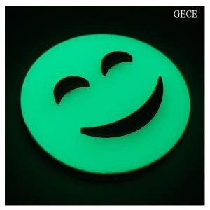 Fosforlu Emoji Mutlu ( 6,5 cm )