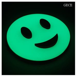 Fosforlu Emoji Düz ( 6,5 cm )