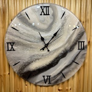 Gri siyah doğal taşlı epoksi, 45 cm